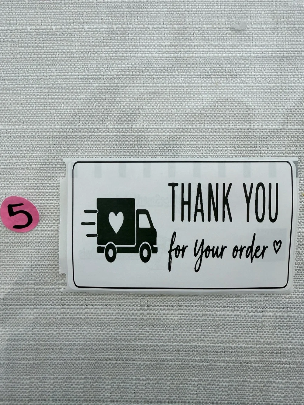 Pick One - 50 pack of Thank You Sticker Labels (4in x 2in)